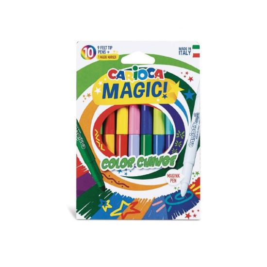 Carioca Renk Değiştiren Sihirli Keçeli Boya Kalem ( 9 Renk + 1 Renk Değiştirici Kalem)