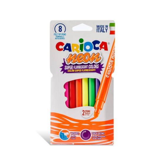 Carioca Neon Yıkanabilir 8’li Keçeli Kalem