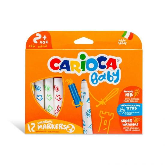 Carioca Jumbo Bebek Süper Yıkanabilir Keçeli Kalemi 12’li +2 Yaş