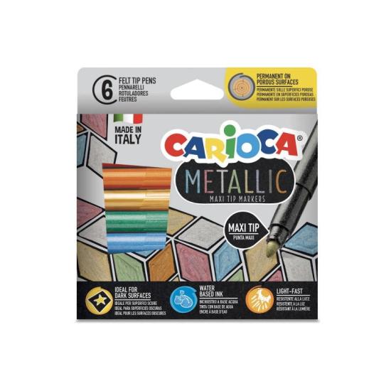 Carioca Metalik Jumbo 6’lı Keçeli Kalem 