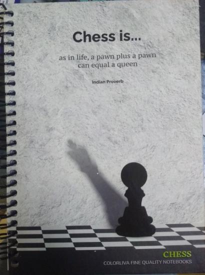 17*24 80 Yaprak Kareli Chess Sert Kapak Beyaz Defter