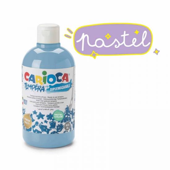 Carioca Tempera Suluboya Süper Yıkanabilir Parmak Boya Pastel Mavi 500 ML