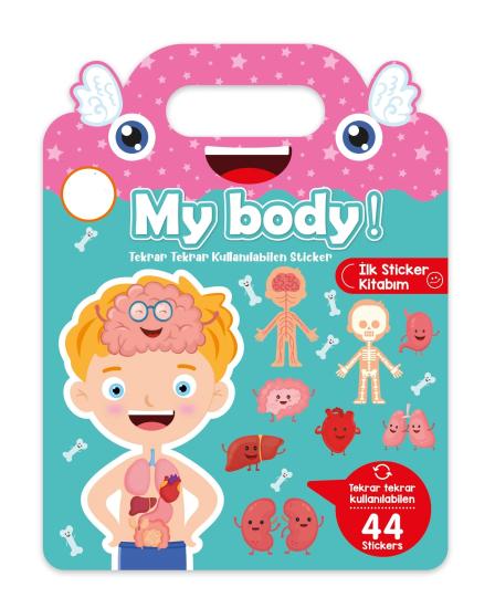 Tekrar Tekrar Kullanılabilen  İlk Sticker Kitabım -My Body - Vücudum