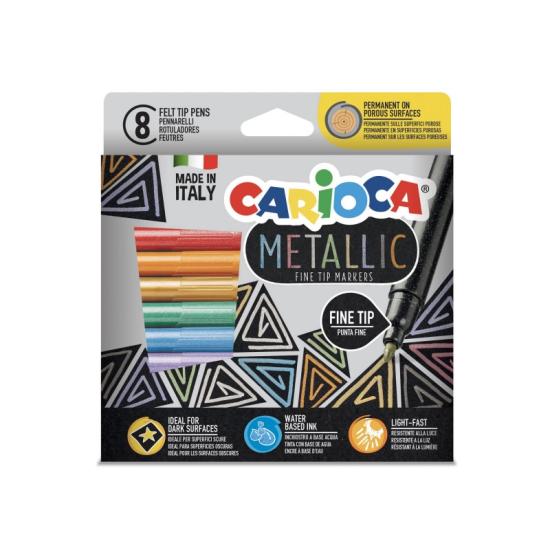 Carioca Metalik Keçeli Kalem 8’li 